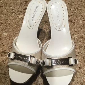 BCBgirls white kitten heels